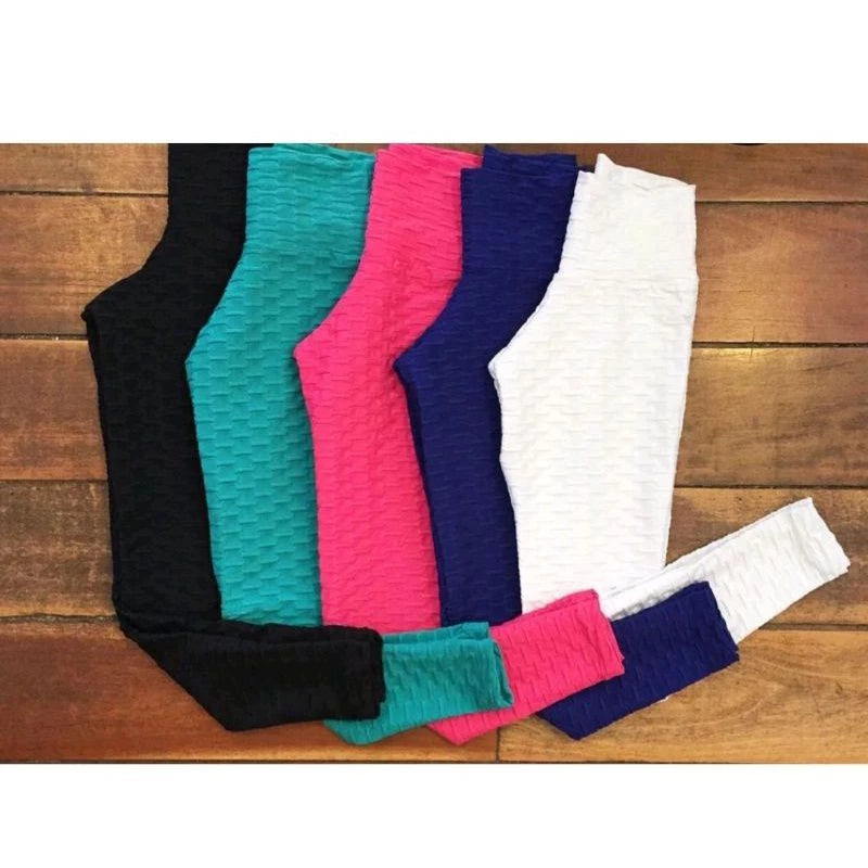 Leg disfarça celulites para academia bolha brocada