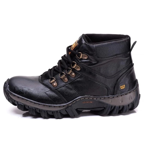 Bota Caterpillar Masculina Em Couro Com Palmilha Em Gel Macia Adventure