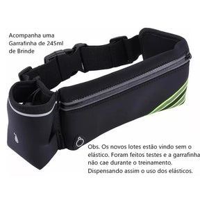 Pochete porta Garrafa Corrida Bike Caminhada Ciclismo Celular até 7,5 Polegadas c Garrafinha Gratis