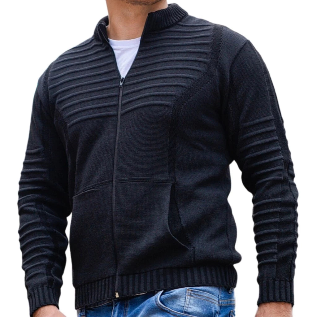 Casaco Parca Jaqueta Masculina Grossa de Inverno com Bolso e Zíper Quente Lisa Camuflada para Homens