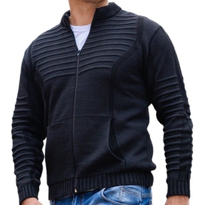 Casaco Parca Jaqueta Masculina Grossa de Inverno com Bolso e Zíper Quente Lisa Camuflada para Homens