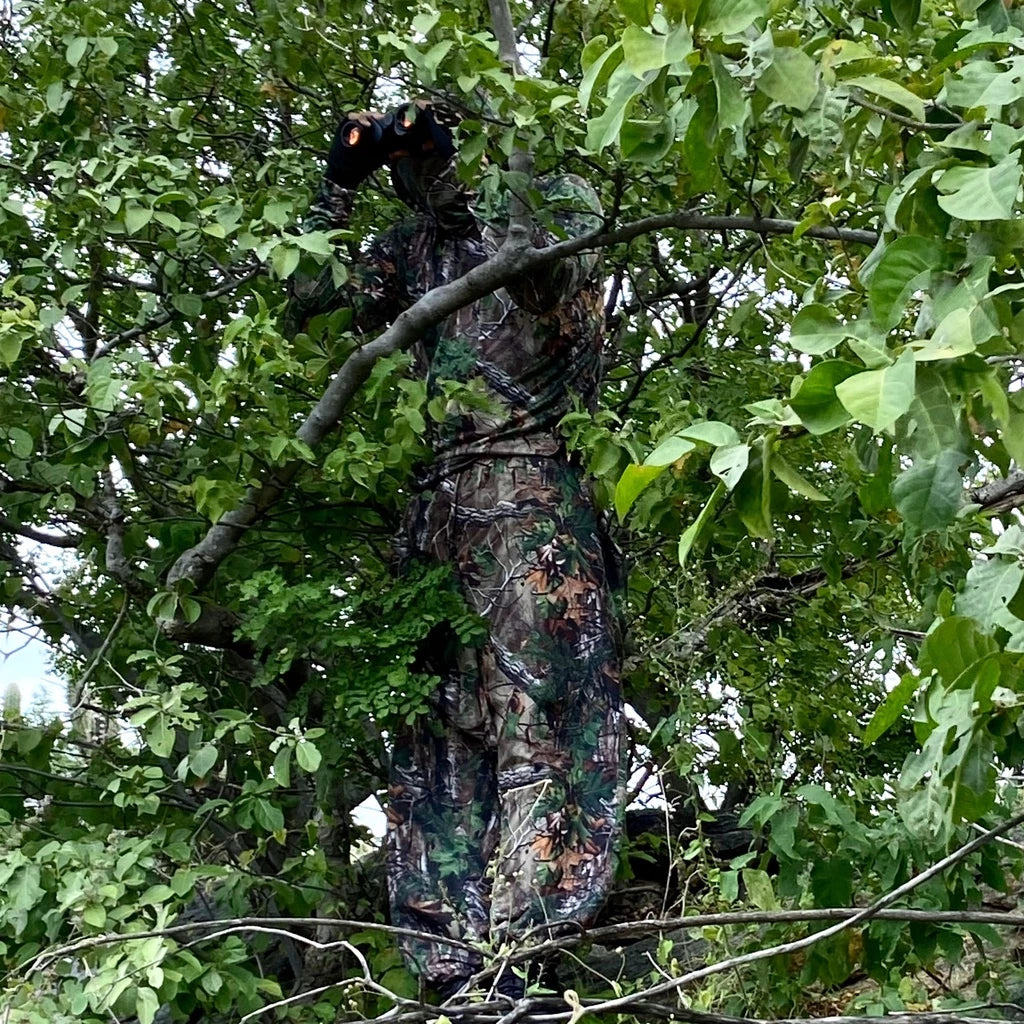 Roupa Camuflada Completa ( Calça + Camisa com capuz + Bandana )