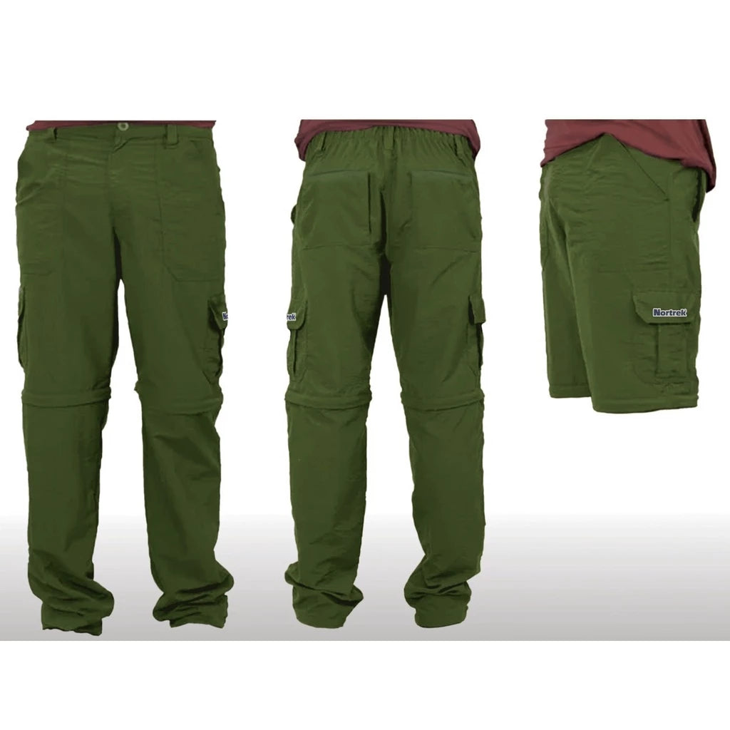 Calça De Pesca Trilha Vira Bermuda Nortrek 6 Bolsos Prot. Uv 50+
