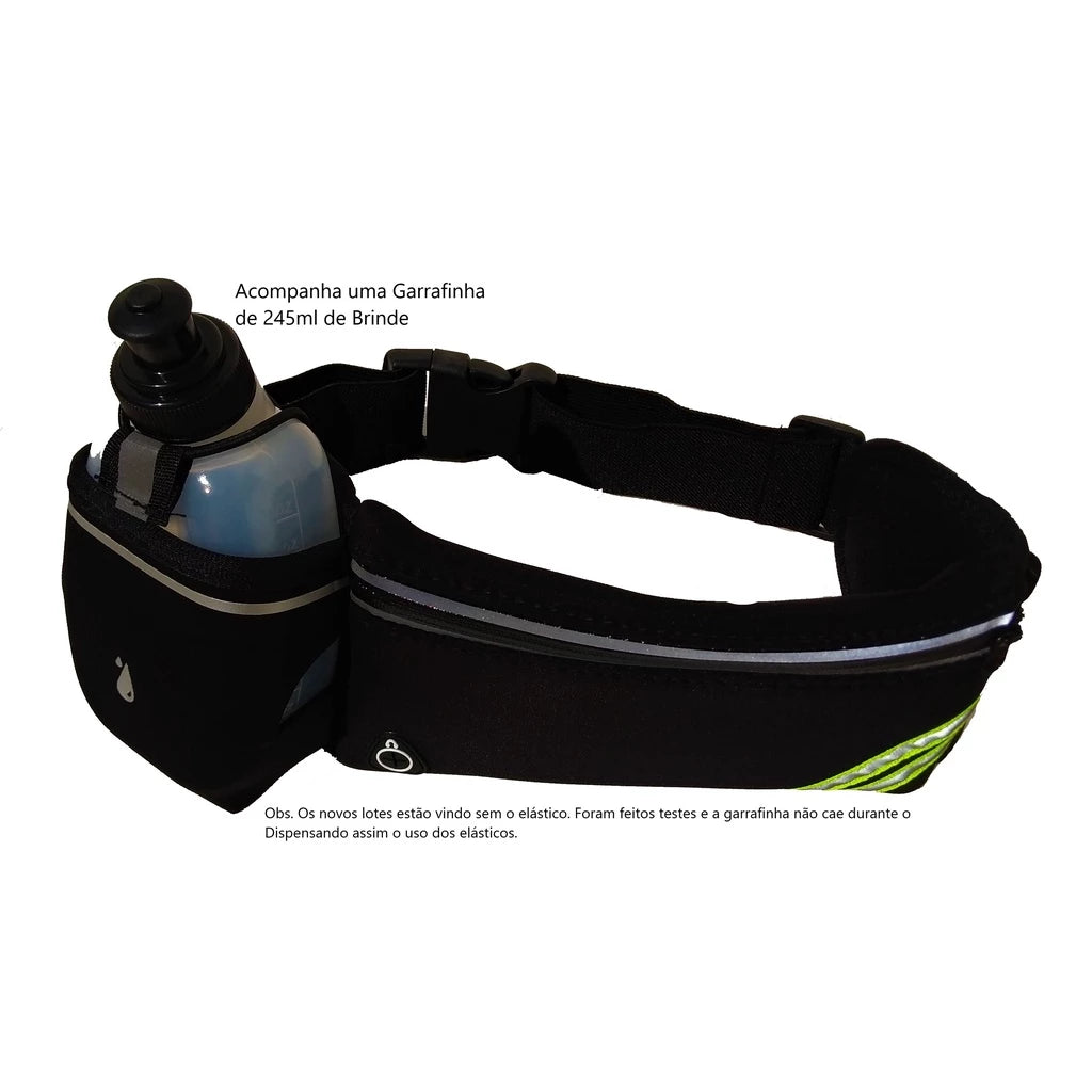 Pochete porta Garrafa Corrida Bike Caminhada Ciclismo Celular até 7,5 Polegadas c Garrafinha Gratis