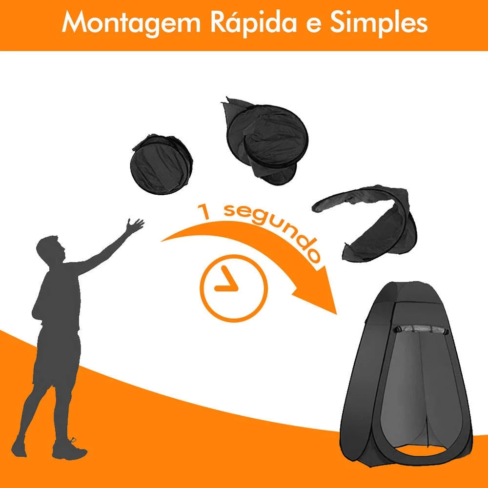 Tenda Pop Up Automatica portatil Banheiro Camping Camuflada