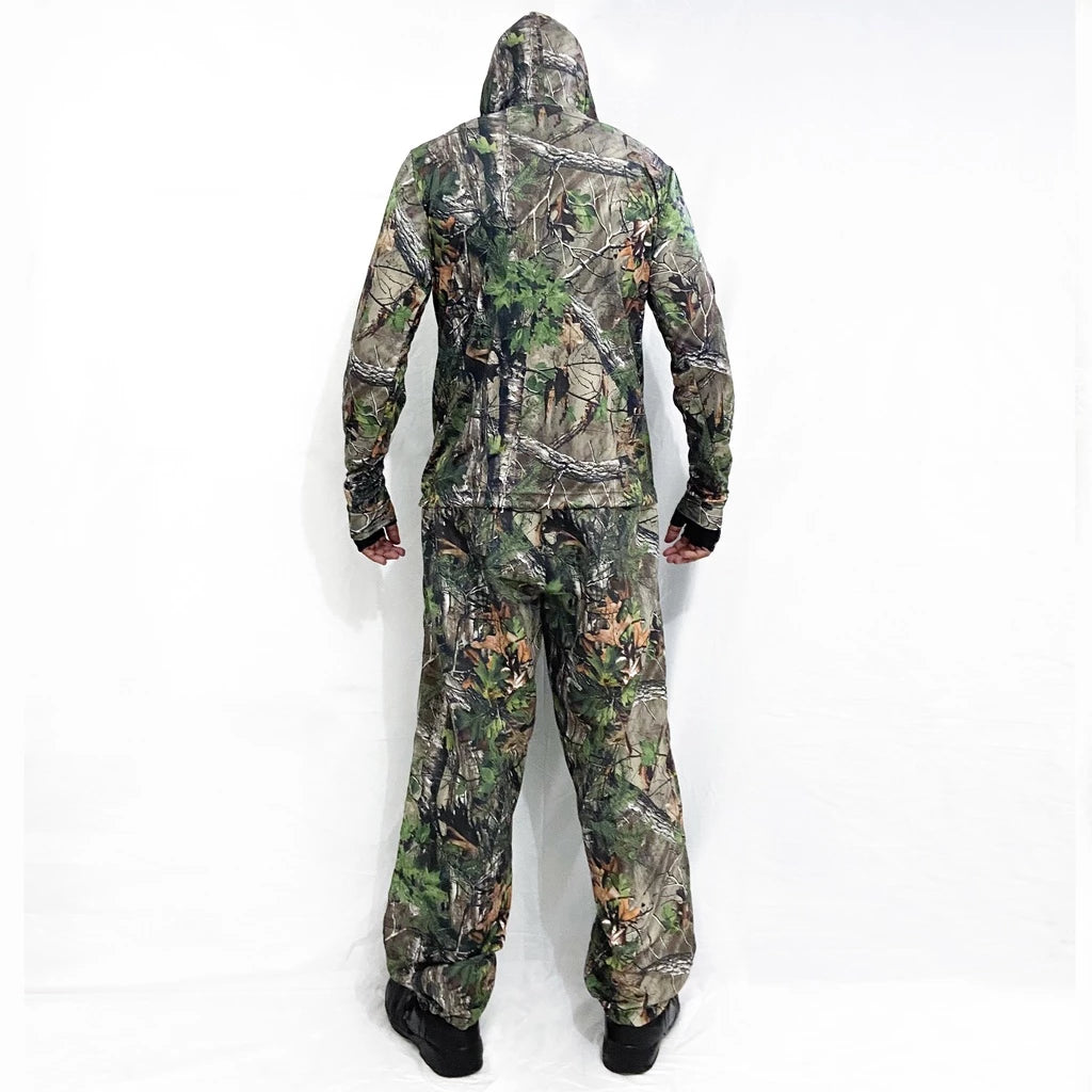 Roupa Camuflada Completa ( Calça + Camisa com capuz + Bandana )