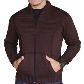 Casaco Parca Jaqueta Masculina Grossa de Inverno com Bolso e Zíper Quente Lisa Camuflada para Homens