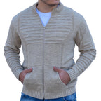 Casaco Parca Jaqueta Masculina Grossa de Inverno com Bolso e Zíper Quente Lisa Camuflada para Homens