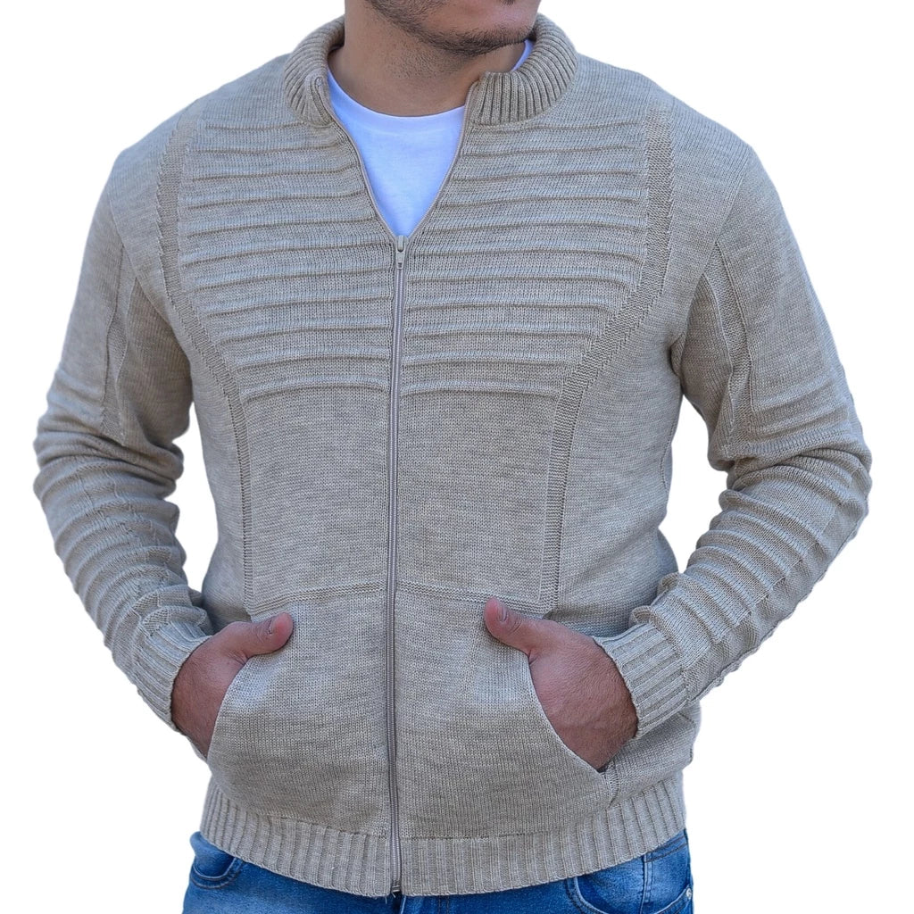 Casaco Parca Jaqueta Masculina Grossa de Inverno com Bolso e Zíper Quente Lisa Camuflada para Homens