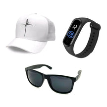 Óculos de Sol Masculino Clássico + Boné Fé+ Relógio Esportivo Você Escolhe a Cor