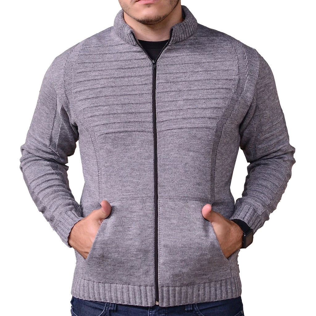 Casaco Parca Jaqueta Masculina Grossa de Inverno com Bolso e Zíper Quente Lisa Camuflada para Homens