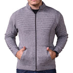 Casaco Parca Jaqueta Masculina Grossa de Inverno com Bolso e Zíper Quente Lisa Camuflada para Homens