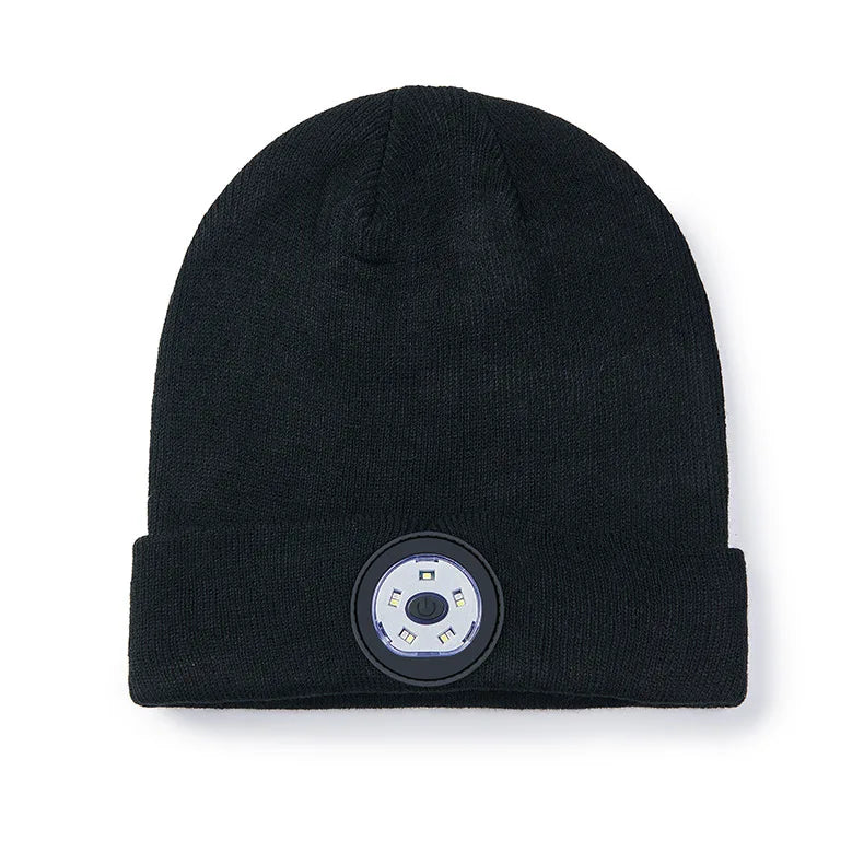 Unissex bluetooth farol chapéu fones de ouvido gorro com led música boné built-in alto-falantes & mic fones de ouvido para correr caminhadas esporte