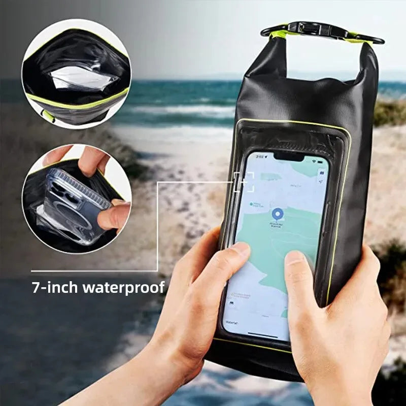 Sacos secos impermeáveis para prancha de surf e caiaque, saco de armazenamento para trekking, natação surf, barco inflável, acessórios Sup Board, 2L