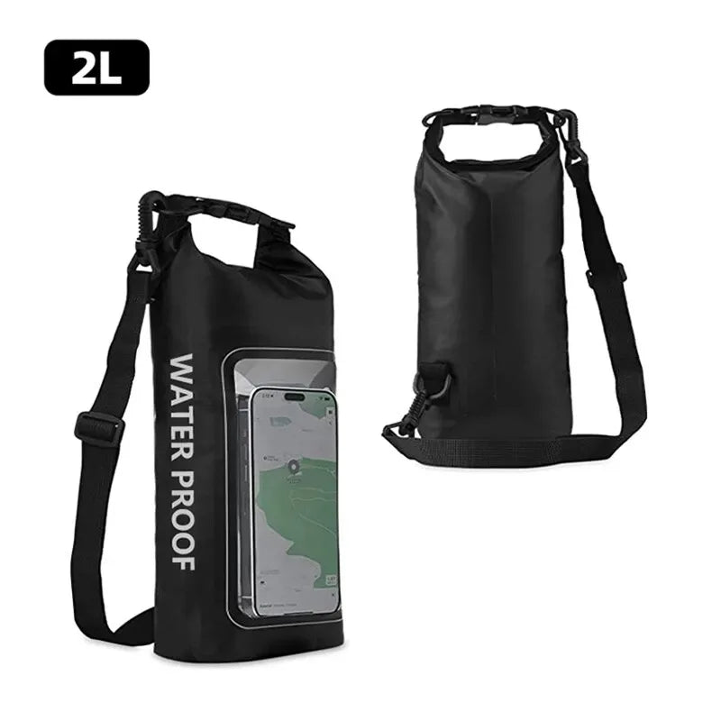 Sacos secos impermeáveis para prancha de surf e caiaque, saco de armazenamento para trekking, natação surf, barco inflável, acessórios Sup Board, 2L