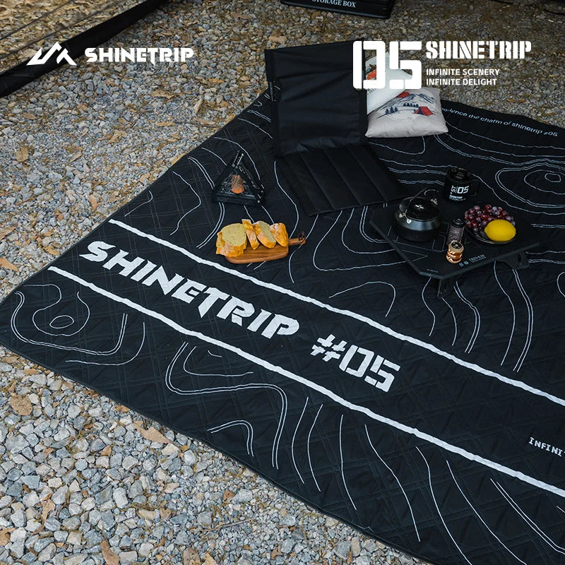 ShineTrip Tapete de piquenique de filme de alumínio ultrassônico ao ar livre Tapete à prova de umidade Tapete de passeio de primavera Tapete de chão de parque à prova d'água