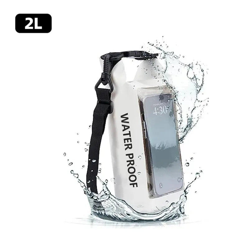 Sacos secos impermeáveis para prancha de surf e caiaque, saco de armazenamento para trekking, natação surf, barco inflável, acessórios Sup Board, 2L