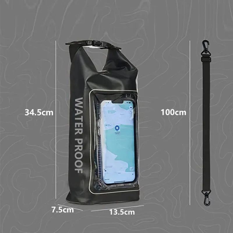 Sacos secos impermeáveis para prancha de surf e caiaque, saco de armazenamento para trekking, natação surf, barco inflável, acessórios Sup Board, 2L