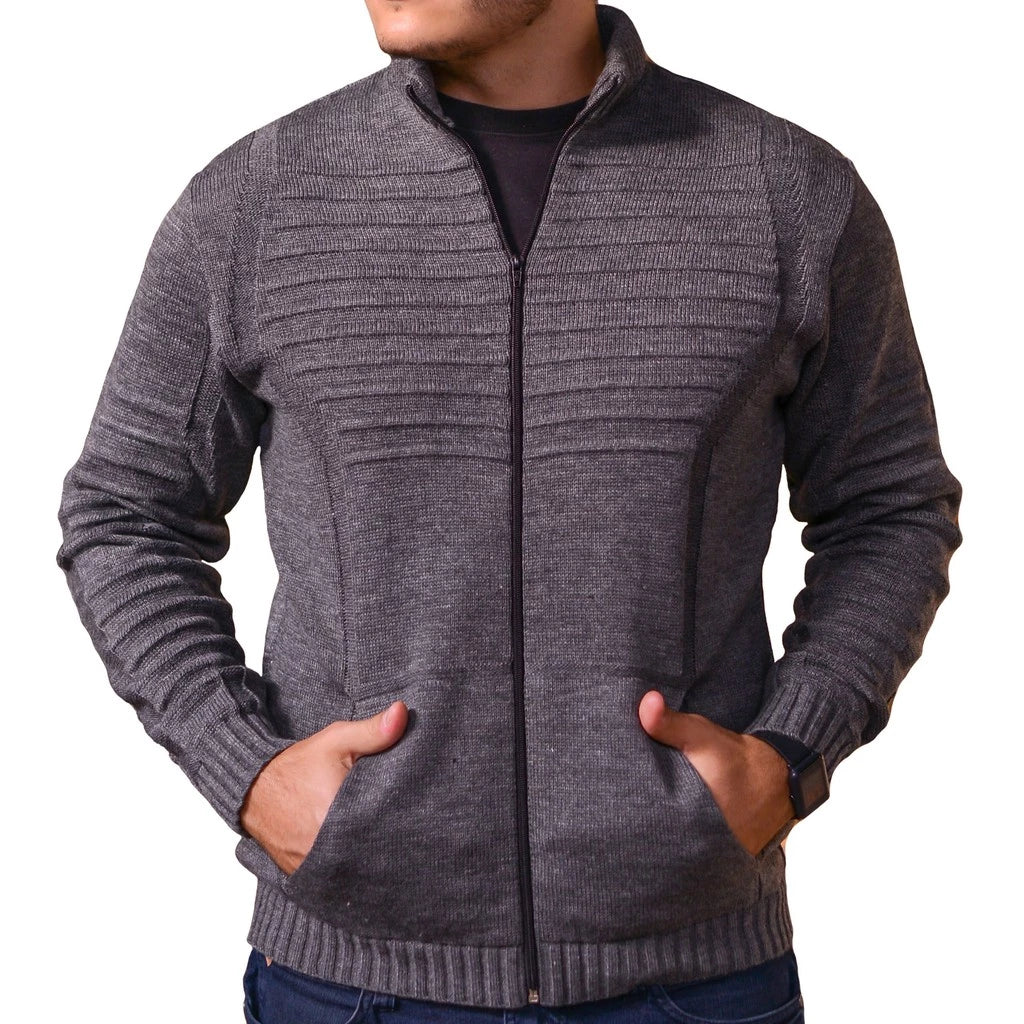Casaco Parca Jaqueta Masculina Grossa de Inverno com Bolso e Zíper Quente Lisa Camuflada para Homens