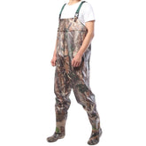 Macacão Camuflado Pesca Caça Jardineira Pesca Pvc Com Bota Acoplada Impermeável e Suspensório
