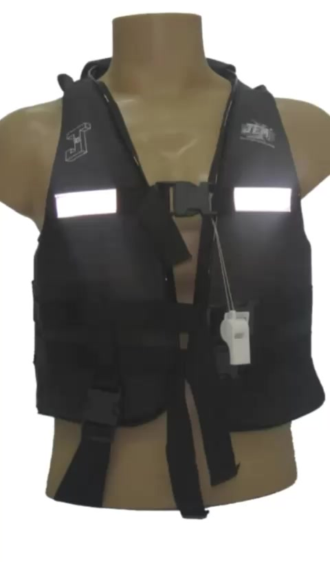 Colete Salva Vidas JEM Elite PRETO c/ Fita Refletiva - Todos os tamanhos