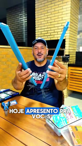 Porta Pernada Pesca 50cm Compacto – Para até 50 Anzóis – Cor Azul – Chumbada Oficial