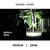 Lanterna Tática Sofirn SP35T 3800 Lúmens LED Com Porta Recarregável USBC Perfuração De Fraldas 21700 Mastigação