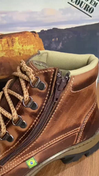 Bota Segurança coturno Botina Unissex Masculina Feminina Confortável Com CA Couro Legitimo