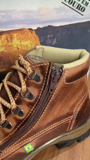 Bota Segurança coturno Botina Unissex Masculina Feminina Confortável Com CA Couro Legitimo