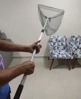 Passaguá Retrátil Para Pesca E Capura de Camarão Dobrável Alumínio 1,70 Metros