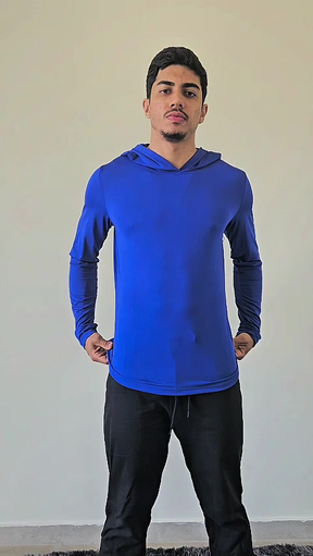 KIT de 4 Camisas Térmicas Dry Fit UV 50+ Com Capuz tamanho P ao G4 Extra Grande