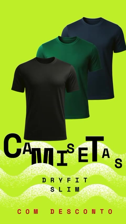 Camiseta Masculina Dry Fit Básica Slim Fit com proteção UV para Treino e Dia a Dia ( ver kits )