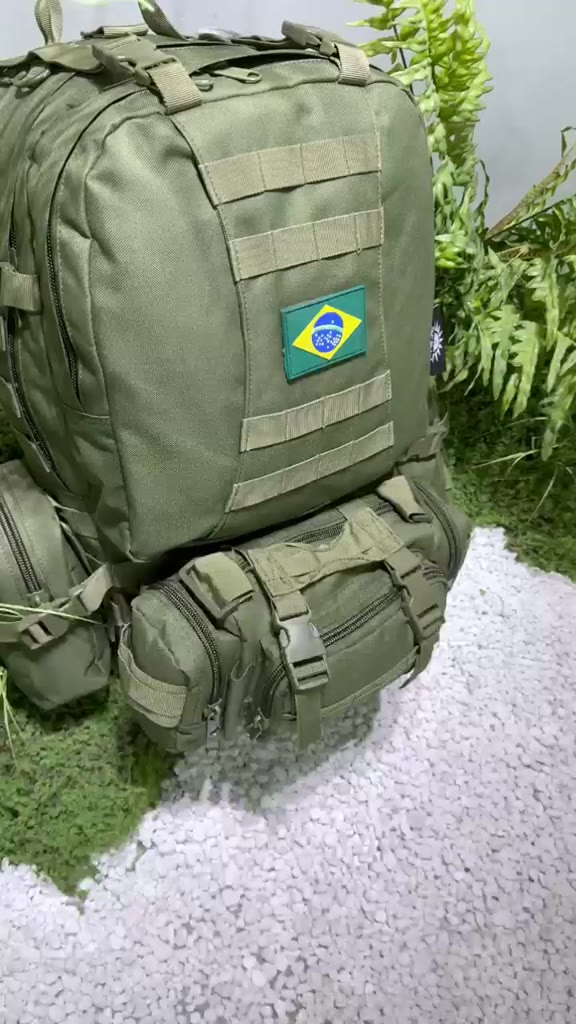 New Hawaii 55L Mochila Militar Tática Masculina,Mochila Grande para Acampamento Destacável