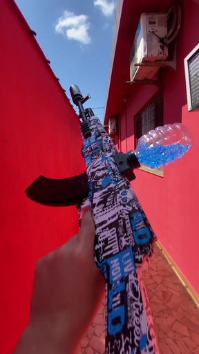 Arminha de Gel Metralhadora Elétrica Grande com Silenciador