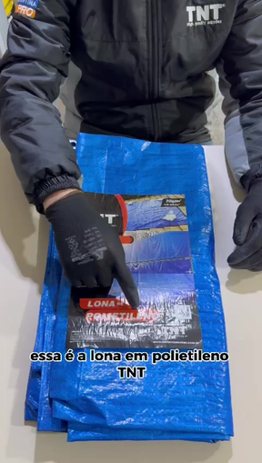 Lona 5x4 Mt Azul Plastica Impermeavel Festa Barraca Camping em polietileno