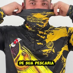 Kit Camisa Camiseta De Pesca + Bandana C/ Proteção Térmica Uv50 Dryfit