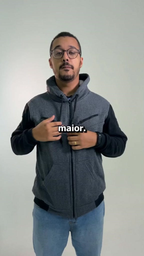 Casaco Blusa De Frio Com Capuz e Zíper Moletom Unissex