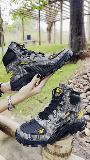 Bota Coturno Caterpillar Alaska Militar Couro Palmilha de Gel Masculino Promoção