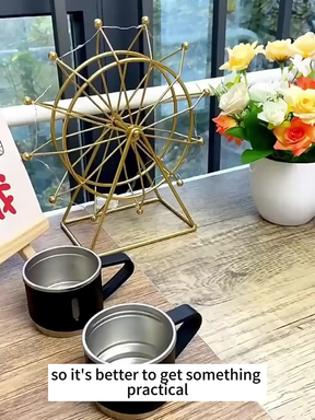 caneca Kit Garrafa Térmica Vacuum Bottle Inox 500ml 3 Xícaras para Bebidas Quentes ou Frias Presente de Dia dos Pais