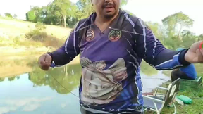 Sistema para pescaria de tilápia Pac Man Fish (bóia de pesca) tamanho para vara de 3.60 com 1 azol