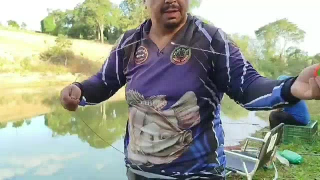 Sistema para pescaria de tilápia Pac Man Fish (bóia de pesca) tamanho para vara de 3.60 com 1 azol