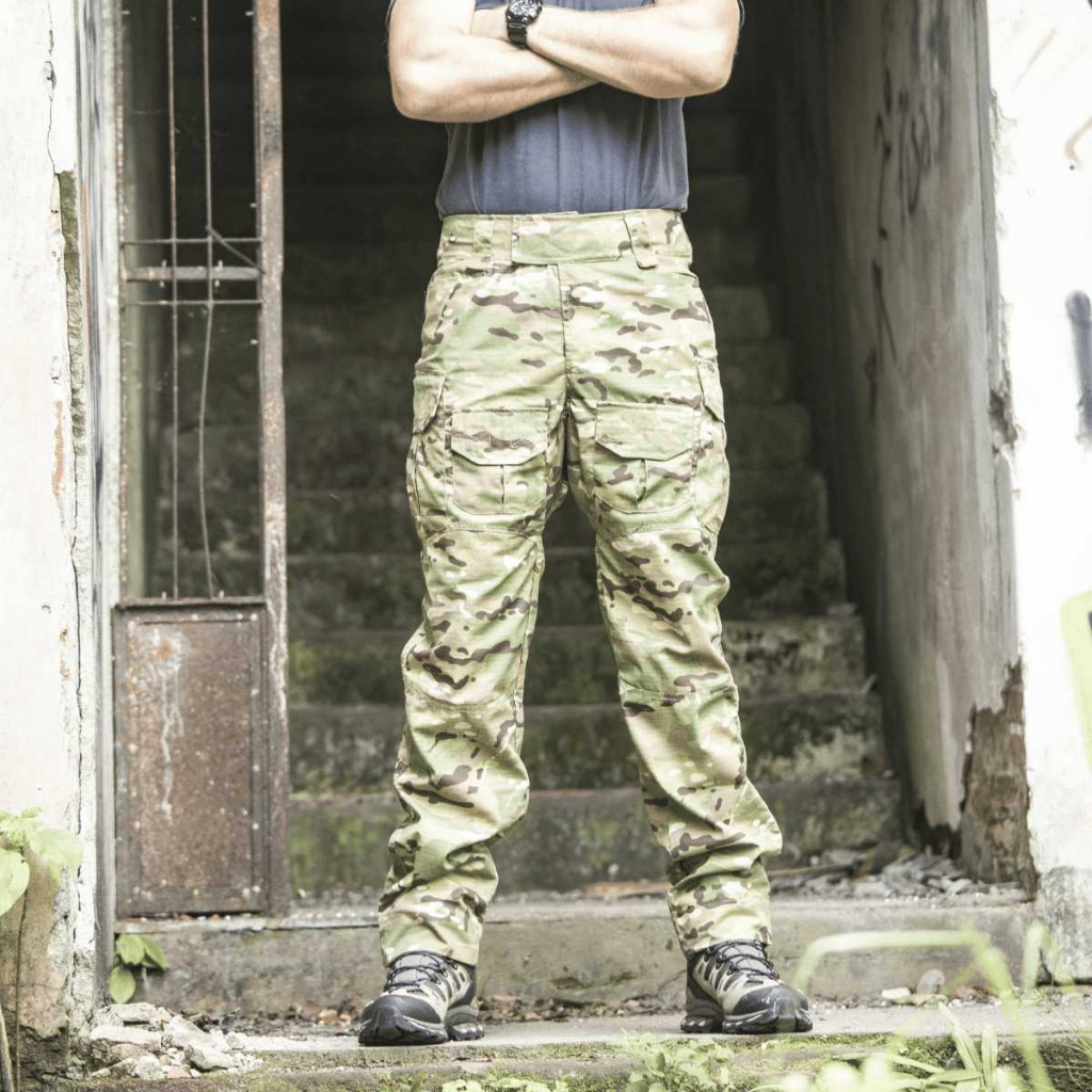 Calça Tática Masculina Militar Cargo Camuflado Multicam trilha Hiking Acampamento Pesca Farda Roupa