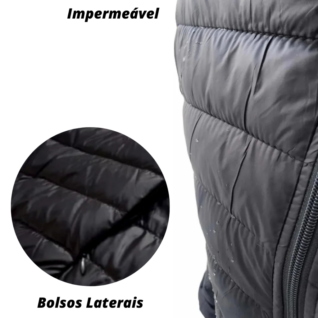 Jaqueta Masculina Inverno Corta Vento Frio Nylon Acolchoada