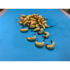 KIT COM ISCAS ARTIFICIAL BICHO DA LARANJA + ANZOL PARA TILÁPIA PARA PESCA