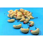 KIT COM ISCAS ARTIFICIAL BICHO DA LARANJA + ANZOL PARA TILÁPIA PARA PESCA