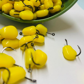 KIT COM ISCAS ARTIFICIAL MILHO + ANZOL PARA TILÁPIA PARA PESCA