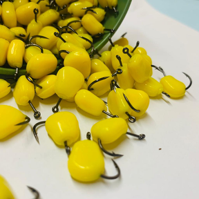 KIT COM ISCAS ARTIFICIAL MILHO + ANZOL PARA TILÁPIA PARA PESCA