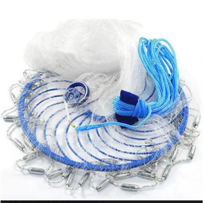 Rede Pesca Tarrafa 3 Metros Discos Pescaria Malha Multifilamento Peixe Tainha Lambari Robalo Tilapia