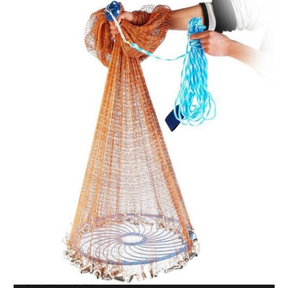 Rede Pesca Tarrafa 3 Metros Discos Pescaria Malha Multifilamento Peixe Tainha Lambari Robalo Tilapia