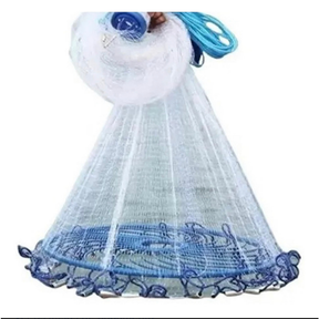 Rede Pesca Tarrafa 3 Metros Discos Pescaria Malha Multifilamento Peixe Tainha Lambari Robalo Tilapia